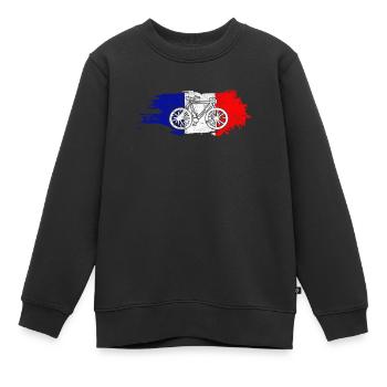 Radrennen Frankreich für Rennradfahrer - Kinder Premium Organic Sweatshirt - Schwarz - Vorne - AI Model Kid Female (0cm)