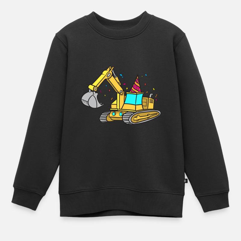 Bagger Geburtstag - Kinder Premium Organic Sweatshirt - Schwarz