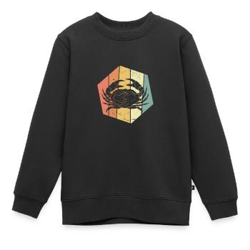 Crabe crabe crabe cru - Sweat Premium enfant bio - noir - Devant - AI Model Kid Female (0cm)