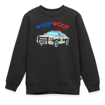 Fahrzeug Polizei - Kinder Premium Organic Sweatshirt - Schwarz - Vorne - AI Model Kid Female (0cm)