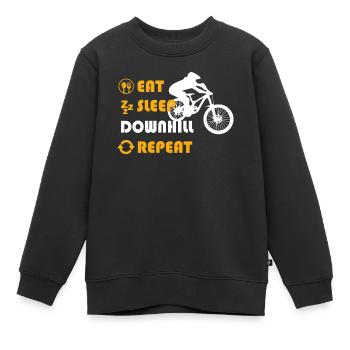 Downhill Graphic Tshirt - Kids Premium Organic Sweatshirt - black - Front - AI Model Kid Female (0cm)