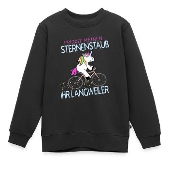 Einhorn Fresst meinen Sternenstaub ihr Langweiler - Kinder Premium Organic Sweatshirt - Schwarz - Vorne - AI Model Kid Female (0cm)