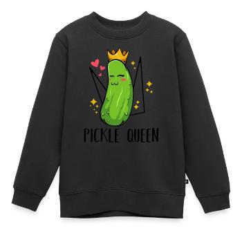 Concombre - Sweat Premium enfant bio - noir - Devant - AI Model Kid Female (0cm)