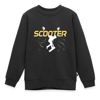 Scooter Roller Sport - Sweat Premium enfant bio - noir - Devant - AI Model Kid Female (0cm)
