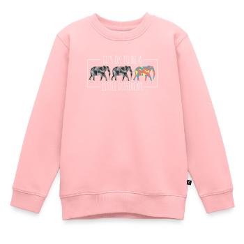 Be Different - Kinder Premium Organic Sweatshirt - Rosa - Vorne - AI Model Kid Female (0cm)