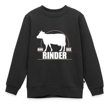 Herr der Rinder - Kinder Premium Organic Sweatshirt - Schwarz - Vorne - AI Model Kid Female (0cm)