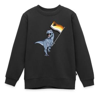 Homosexuell Bär Flagge Dinosaurier LGBTQIA Homosexueller Stolz - Kinder Premium Organic Sweatshirt - Schwarz - Vorne - AI Model Kid Female (0cm)