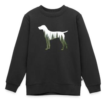 Deutsch Kurzhaar Frauchen Shirt - Kinder Premium Organic Sweatshirt - Schwarz - Vorne - AI Model Kid Female (0cm)