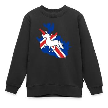 Islandpferd Tölt Island saga Isi Geschenk Isländer - Kinder Premium Organic Sweatshirt - Schwarz - Vorne - AI Model Kid Female (0cm)