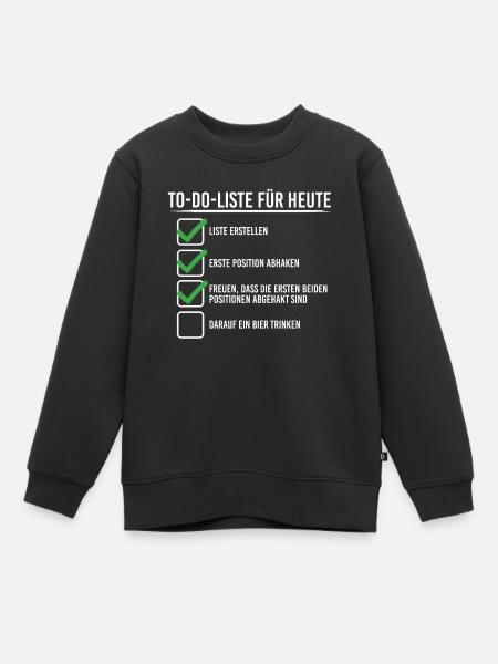 Lustig - Kinder Premium Organic Sweatshirt - Schwarz
