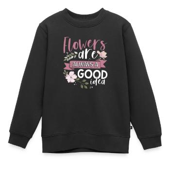 Florist Sunflower - Kinder Premium Organic Sweatshirt - Schwarz - Vorne - AI Model Kid Female (0cm)