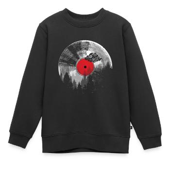 Schallplatte geeks - Kinder Premium Organic Sweatshirt - Schwarz - Vorne - AI Model Kid Female (0cm)