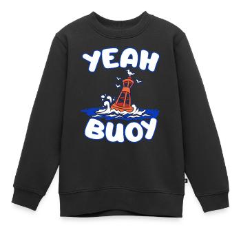 YEAH BUOY Boye Seefahrer Seefahrt Norddeutschland - Kinder Premium Organic Sweatshirt - Schwarz - Vorne - AI Model Kid Female (0cm)