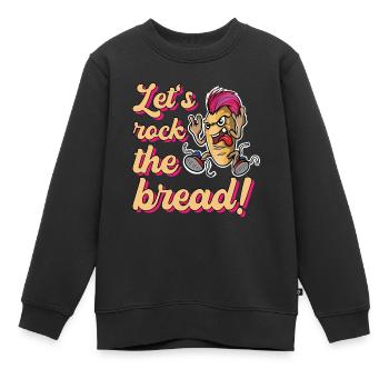 Let's Rock The Bread Bakers Bread Bakery - Sweat Premium enfant bio - noir - Devant - AI Model Kid Female (0cm)