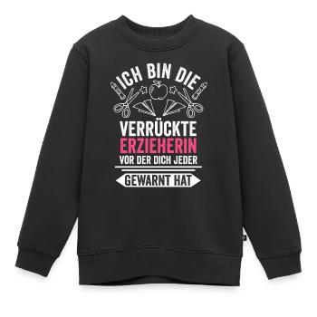 Erzieherin Pädagogin - Kinder Premium Organic Sweatshirt - Schwarz - Vorne - AI Model Kid Female (0cm)