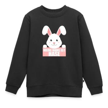 MEIN NAME IST HASE - Kinder Premium Organic Sweatshirt - Schwarz - Vorne - AI Model Kid Female (0cm)