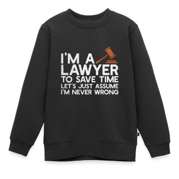 Rechtsanwalt Rechtsanwalt - Kinder Premium Organic Sweatshirt - Schwarz - Vorne - AI Model Kid Female (0cm)