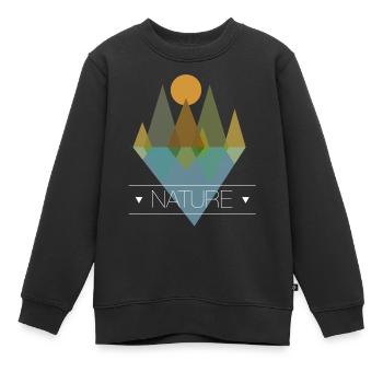 Bäume am See - Kinder Premium Organic Sweatshirt - Schwarz - Vorne - AI Model Kid Female (0cm)