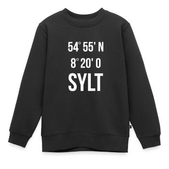 Sylt - Kinder Premium Organic Sweatshirt - Schwarz - Vorne - AI Model Kid Female (0cm)