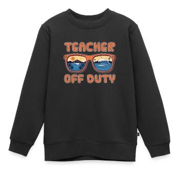 Funny Teacher Off Duty Preschool Teacher - Kinder Premium Organic Sweatshirt - Schwarz - Vorne - AI Model Kid Female (0cm)