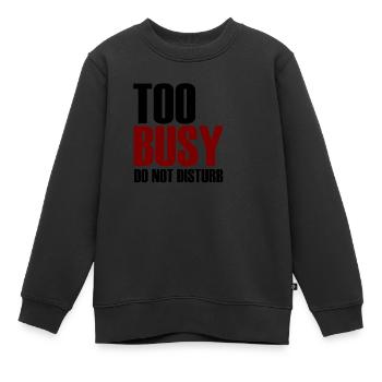 viel Arbeit - Kinder Premium Organic Sweatshirt - Schwarz - Vorne - AI Model Kid Female (0cm)