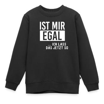 Lustig - Kinder Premium Organic Sweatshirt - Schwarz - Vorne - AI Model Kid Female (0cm)