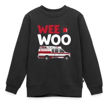 Ambulance ambulance paramédical - Sweat Premium enfant bio - noir - Devant - AI Model Kid Female (0cm)
