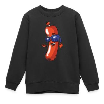 Saucisse Sucuk - Sweat Premium enfant bio - noir - Devant - AI Model Kid Female (0cm)