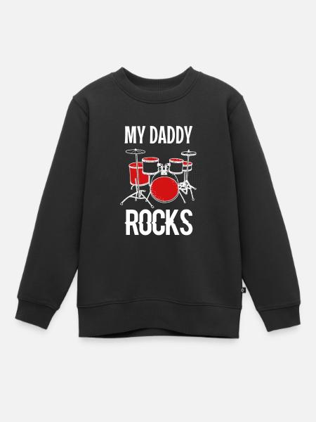 Drummer - Kinder Premium Organic Sweatshirt - Schwarz
