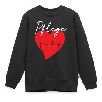 Pflege - Kinder Premium Organic Sweatshirt - Schwarz - Vorne - AI Model Kid Female (0cm)