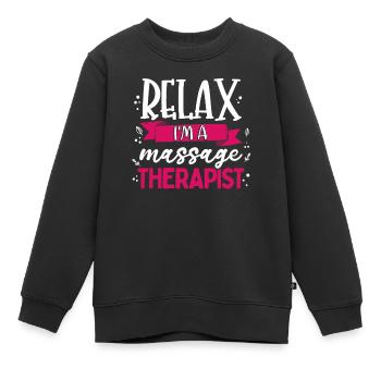 Massage Therapist - Kinder Premium Organic Sweatshirt - Schwarz - Vorne - AI Model Kid Female (0cm)