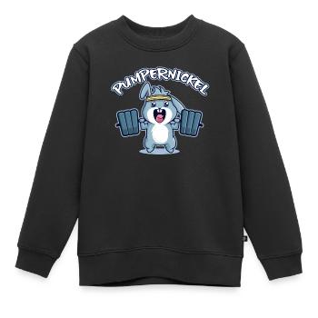 Pumpernickel Pumper karnickel Häschen - Kinder Premium Organic Sweatshirt - Schwarz - Vorne - AI Model Kid Female (0cm)