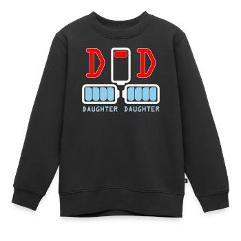 Funny twin shirts for dad of twins daughter shirt - Kinder Premium Organic Sweatshirt - Schwarz - Vorne - AI Model Kid Female (0cm)