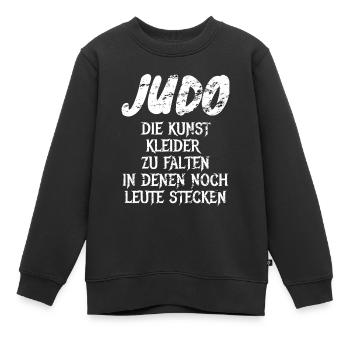 Judo - Kinder Premium Organic Sweatshirt - Schwarz - Vorne - AI Model Kid Female (0cm)