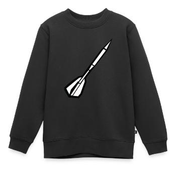 Fléchettes fléchettes - Sweat Premium enfant bio - noir - Devant - AI Model Kid Female (0cm)