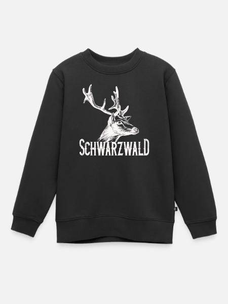 Schwarzwald Heimat mit Hirsch - Kinder Premium Organic Sweatshirt - Schwarz