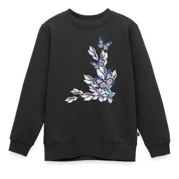 Schmetterlinge - Kinder Premium Organic Sweatshirt - Schwarz - Vorne - AI Model Kid Female (0cm)