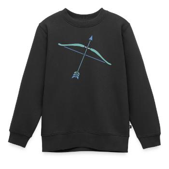 Signe du zodiaque Sagittaire - Sweat Premium enfant bio - noir - Devant - AI Model Kid Female (0cm)