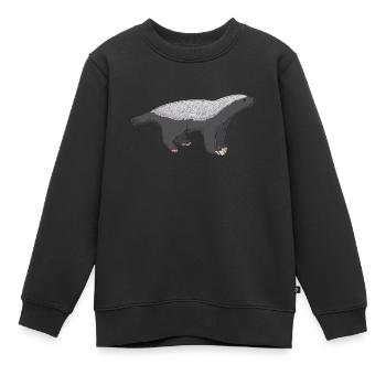 Honigdachs Illustration - Kinder Premium Organic Sweatshirt - Schwarz - Vorne - AI Model Kid Female (0cm)