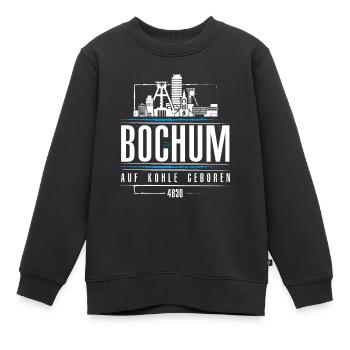 Bochum - 4630 - Auf Kohle geboren - Kinder Premium Organic Sweatshirt - Schwarz - Vorne - AI Model Kid Female (0cm)