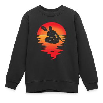 Kanu - Kinder Premium Organic Sweatshirt - Schwarz - Vorne - AI Model Kid Female (0cm)