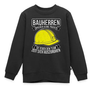 Bauherr - Kinder Premium Organic Sweatshirt - Schwarz - Vorne - AI Model Kid Female (0cm)