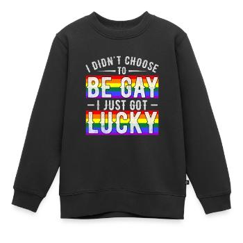 LGBT Schwul Homosexuell - Kinder Premium Organic Sweatshirt - Schwarz - Vorne - AI Model Kid Female (0cm)
