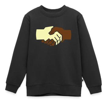Anti-racisme contre la liberté d'expression de droite - Sweat Premium enfant bio - noir - Devant - AI Model Kid Female (0cm)