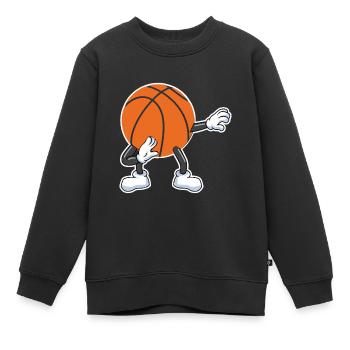 Basketball Kerl - Kinder Premium Organic Sweatshirt - Schwarz - Vorne - AI Model Kid Female (0cm)