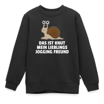 Schnecke Lieblings Jogging Freund Laufen Geschenk - Kinder Premium Organic Sweatshirt - Schwarz - Vorne - AI Model Kid Female (0cm)