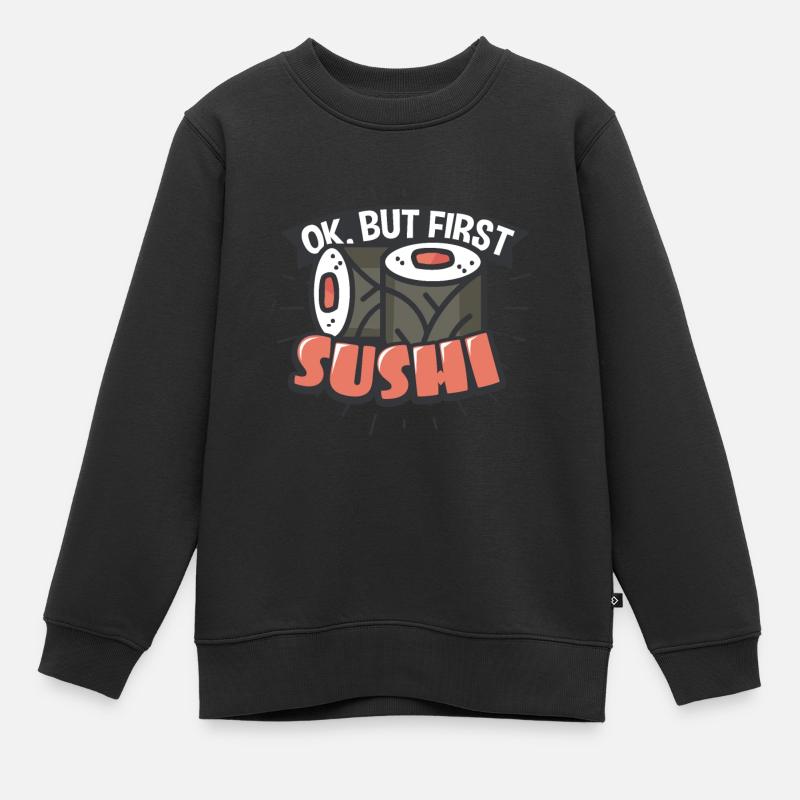 Sushi - Sweat Premium enfant bio - noir