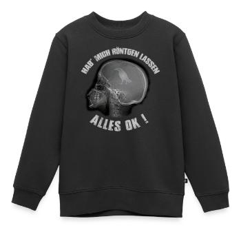Demandez-moi aux rayons X aux rayons X aux oiseaux aux rayons X - Sweat Premium enfant bio - noir - Devant - AI Model Kid Female (0cm)