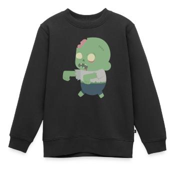 Zombie - Kinder Premium Organic Sweatshirt - Schwarz - Vorne - AI Model Kid Female (0cm)