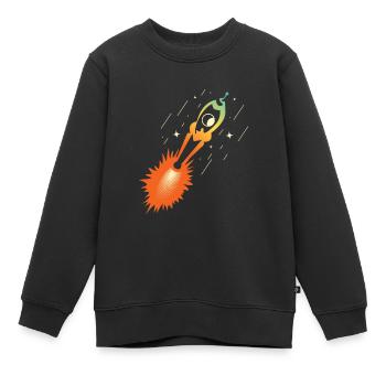 rakete patch nasa esa - Kinder Premium Organic Sweatshirt - Schwarz - Vorne - AI Model Kid Female (0cm)